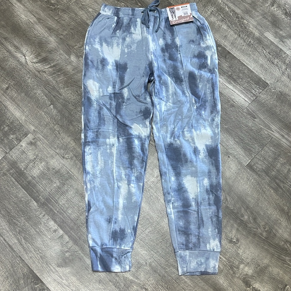 NWT Brushed Blue Tie-dye Sweatpants